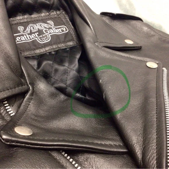 Classic Black Leather Biker Jacket - Picture 3 of 15